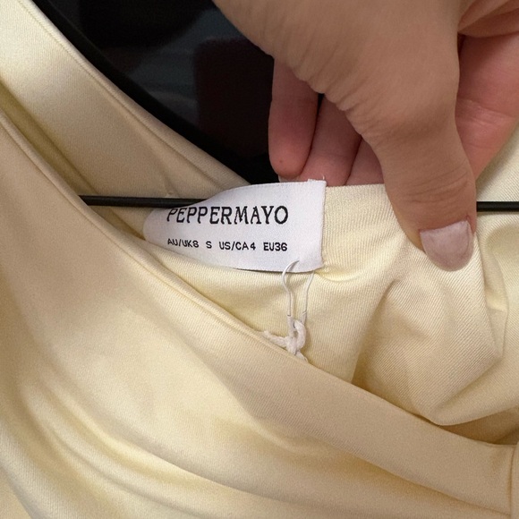 Peppermayo One-Shoulder Mini Dress - Yellow - Picture 3 of 7